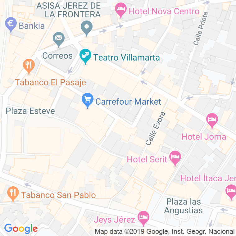 Código Postal calle Bodegas, De Las, plaza en Jerez de la Frontera