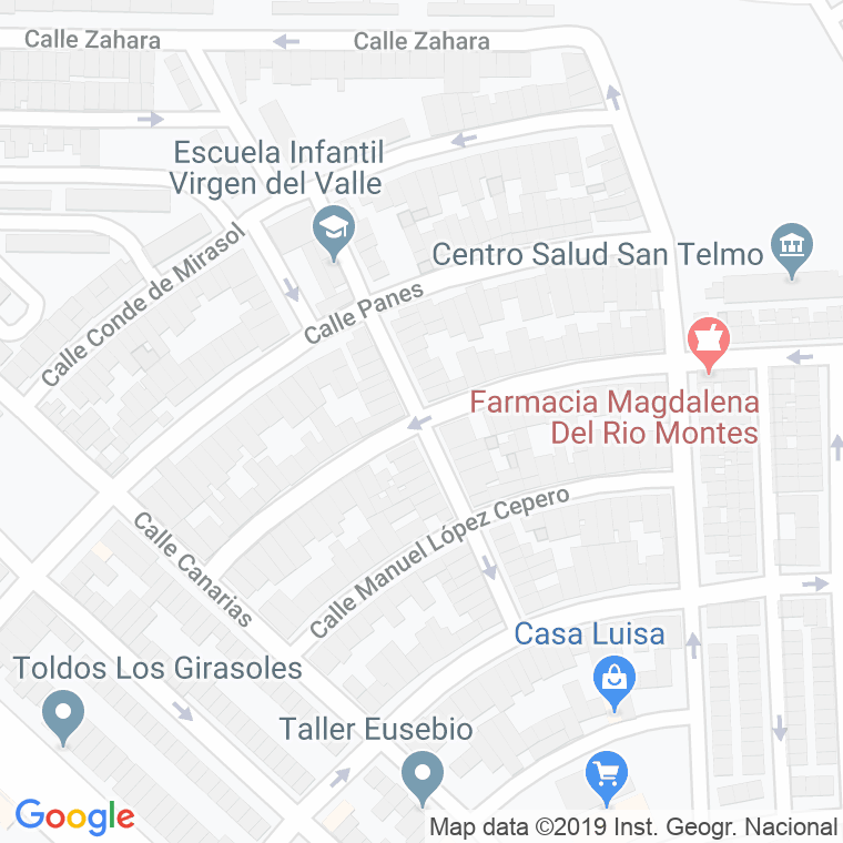 Código Postal calle Carmen Falla Matheu en Jerez de la Frontera