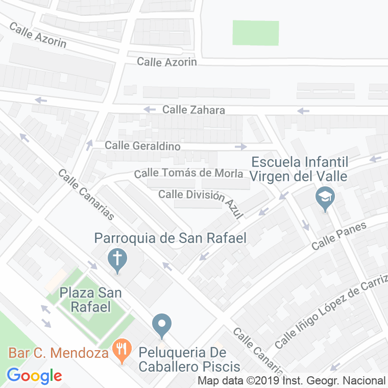 Código Postal calle Division Azul en Jerez de la Frontera