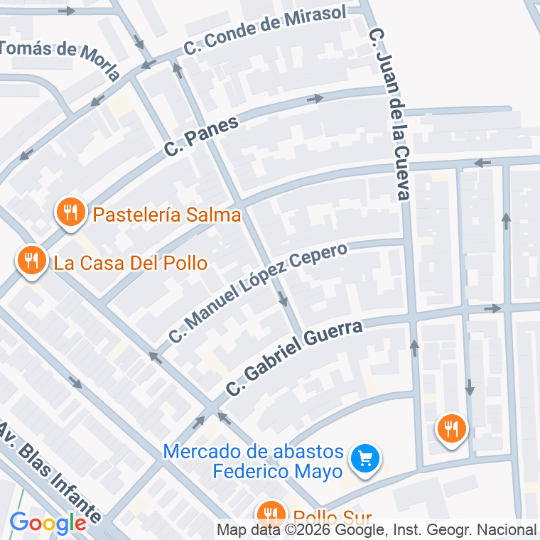 Código postal de Manuel Lopez Cepero en Jerez de la Frontera
