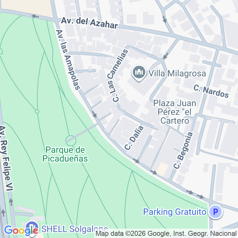 Código postal de Pensamiento en Jerez de la Frontera