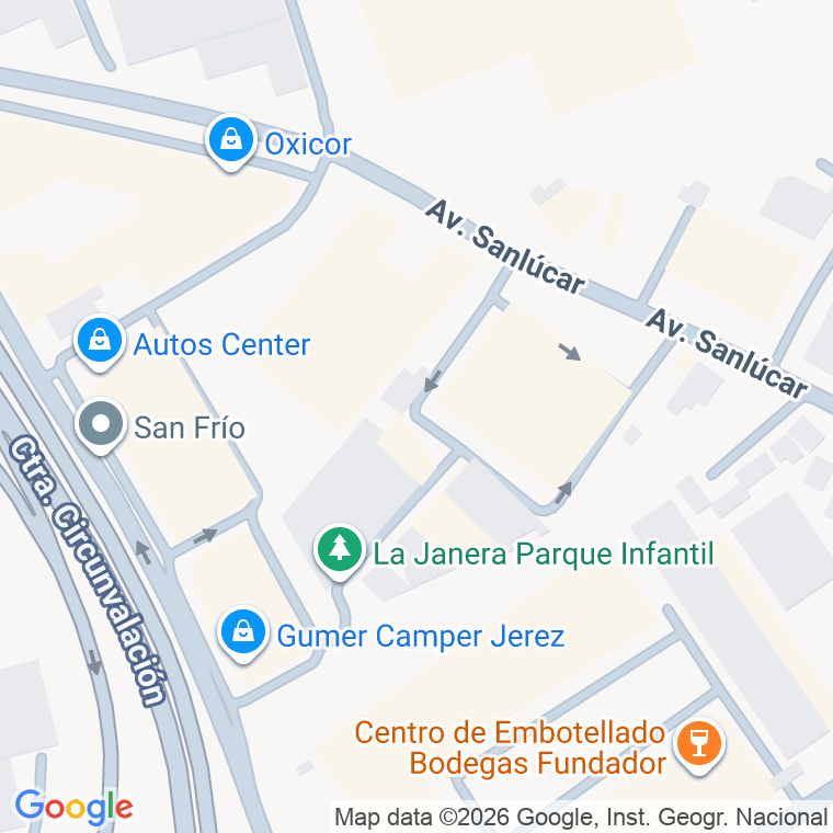 Código postal de Poligono Industrial Bertola en Jerez de la Frontera
