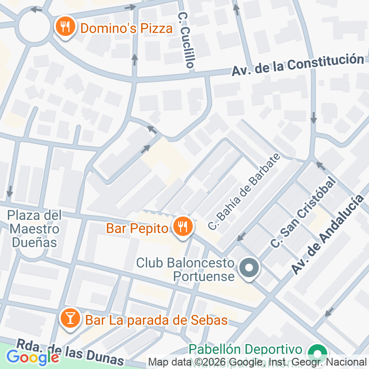 Código postal de Calle Bahia Blanca en Puerto de Sta Maria (el)