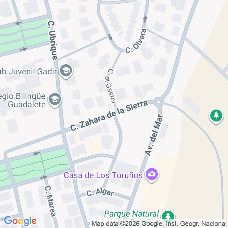 Código postal de Calle Zahara de la Sierra en Valdelagrana