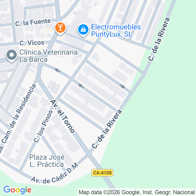 Código postal de Calle Alcalde Constantino Guerr en Barca de la Florida (la)