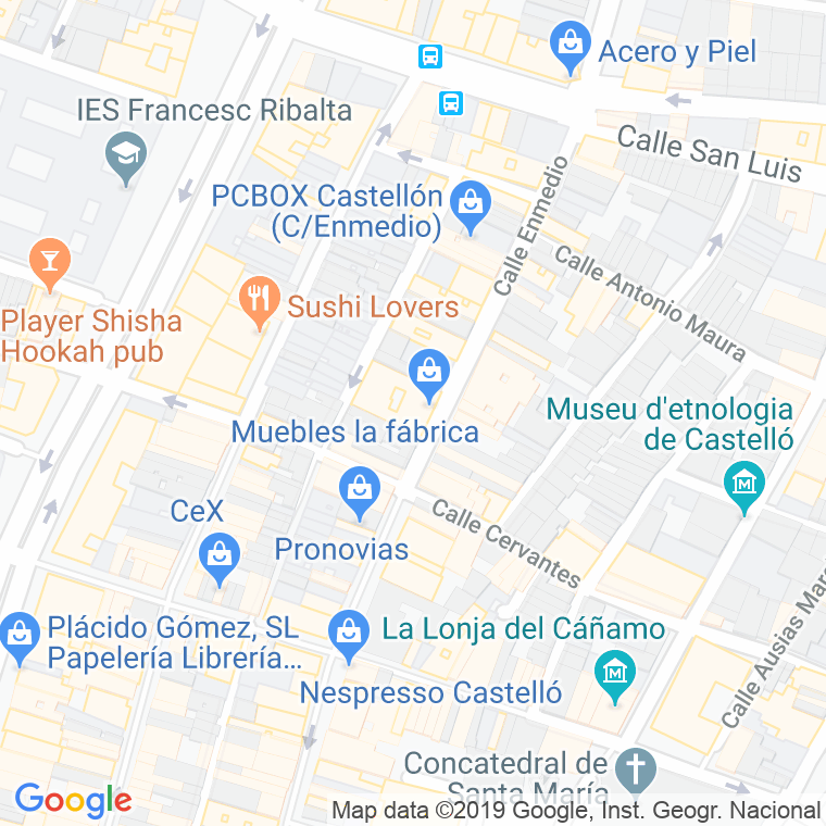 Código Postal calle Arquitecto Vicente Traver en Castelló de la Plana/Castellón de la Plana