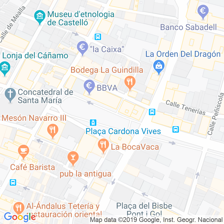 Código Postal calle Cardona Vives, plaza (Impares Del 1 Al Final)  (Pares Del 2 Al Final) en Castelló de la Plana/Castellón de la Plana