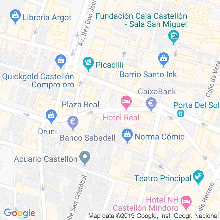 Código Postal calle Real, plaza en Castelló de la Plana/Castellón de la Plana