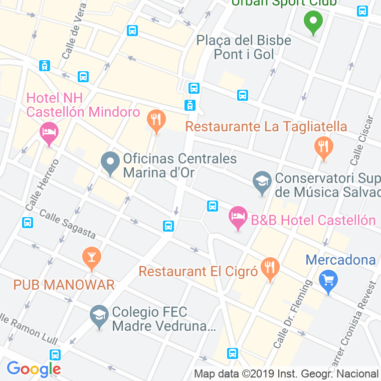 Código Postal calle Fadrell, plaza (Impares Del 1 Al Final)  (Pares Del 2 Al Final) en Castelló de la Plana/Castellón de la Plana