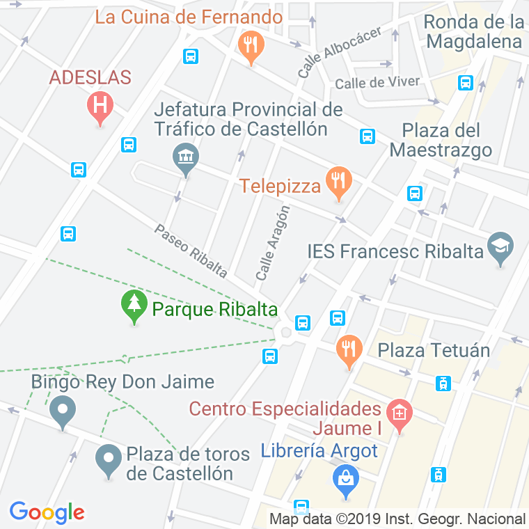 Código Postal calle Aragon en Castelló de la Plana/Castellón de la Plana