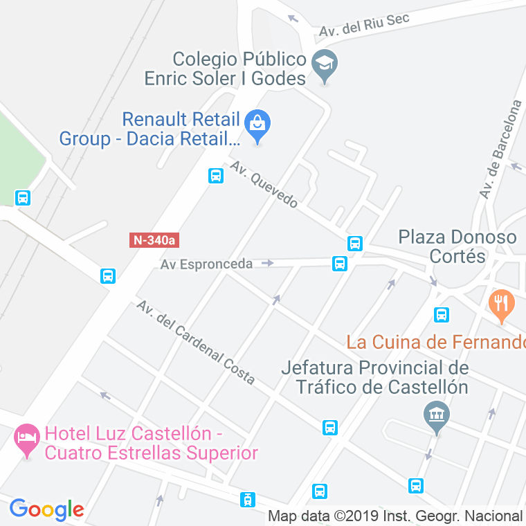 Código Postal calle Espronceda en Castelló de la Plana/Castellón de la Plana
