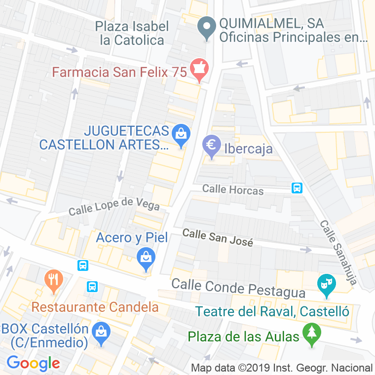 Código Postal calle Horcas en Castelló de la Plana/Castellón de la Plana