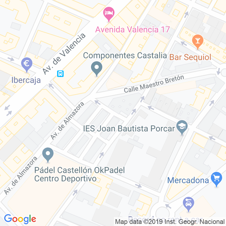 Código Postal calle Bailen en Castelló de la Plana/Castellón de la Plana