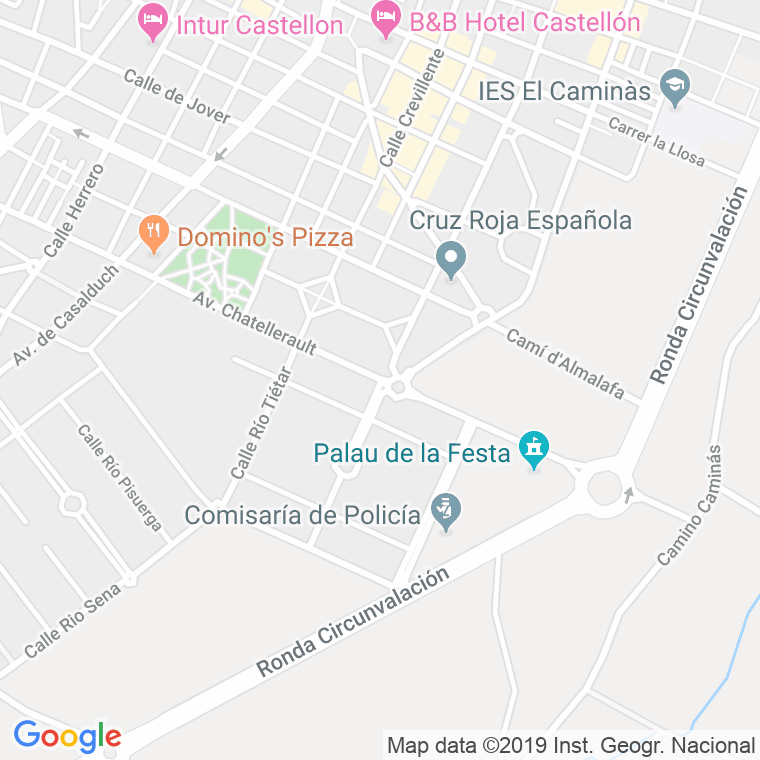 Código Postal calle Chatellerault, avenida en Castelló de la Plana/Castellón de la Plana