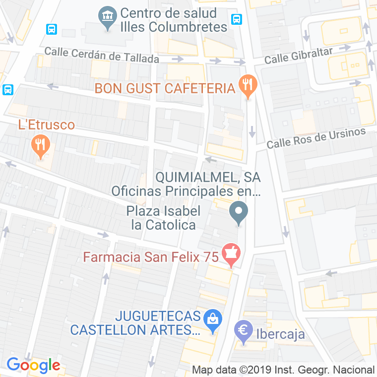 Código Postal calle Arañuel en Castelló de la Plana/Castellón de la Plana
