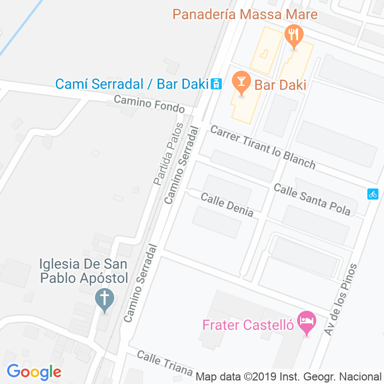 Código Postal calle Denia en Castelló de la Plana/Castellón de la Plana