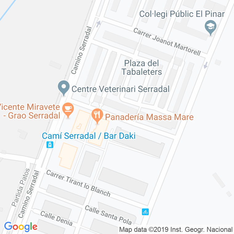 Código Postal calle Dolçainers, Dels (Grao, El) en Castelló de la Plana/Castellón de la Plana