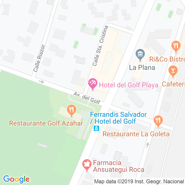 Código Postal calle Golf (Grao, El), avenida en Castelló de la Plana/Castellón de la Plana