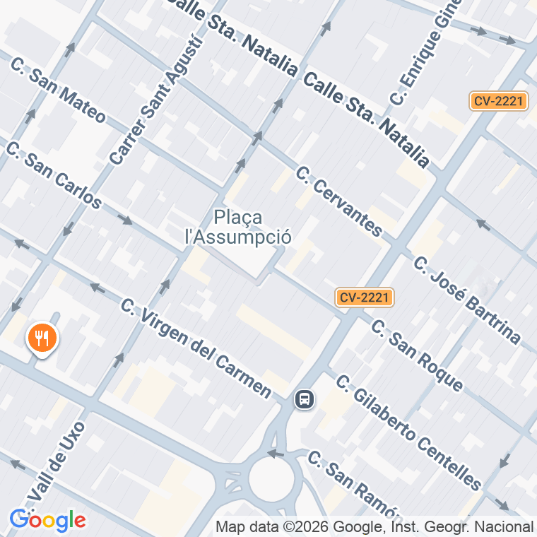 Código postal de Plaza Virgen de la Asuncion en Nules