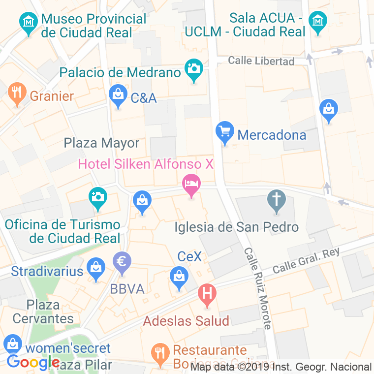 Código Postal calle Cuchilleria en Ciudad Real
