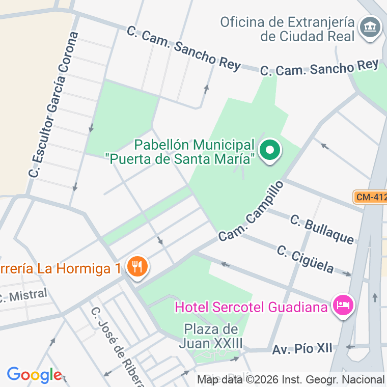 Código postal de Calle Velilla del Jiloca en Ciudad Real