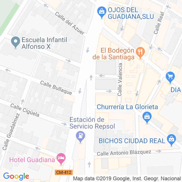 Código Postal calle Castellon en Ciudad Real