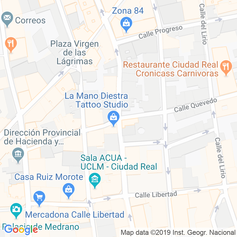 Código Postal calle Corazon De Maria en Ciudad Real