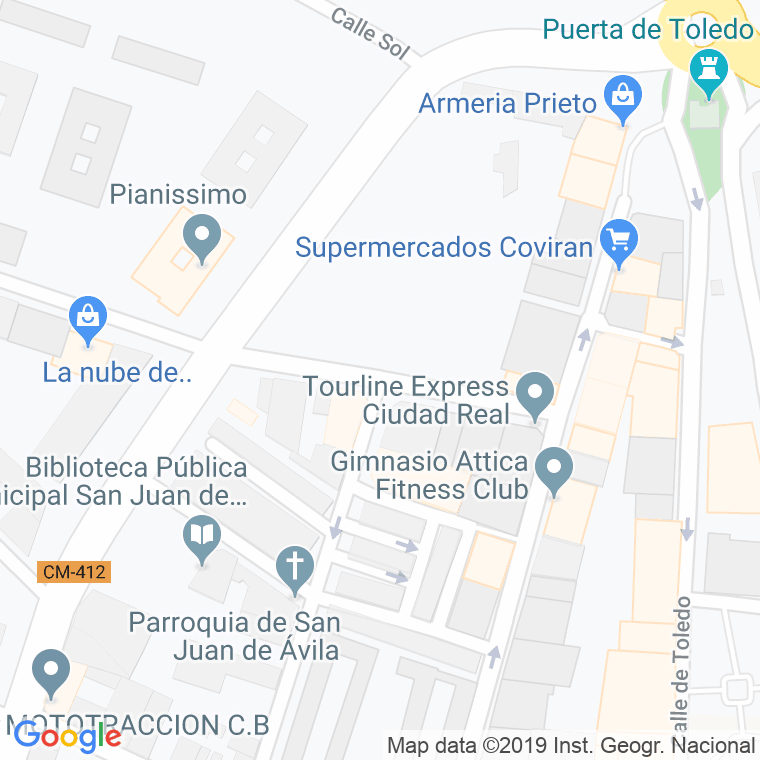 Código Postal calle Julio Melgar en Ciudad Real