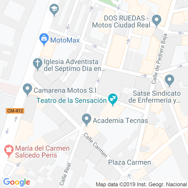 Código Postal calle Monjas en Ciudad Real