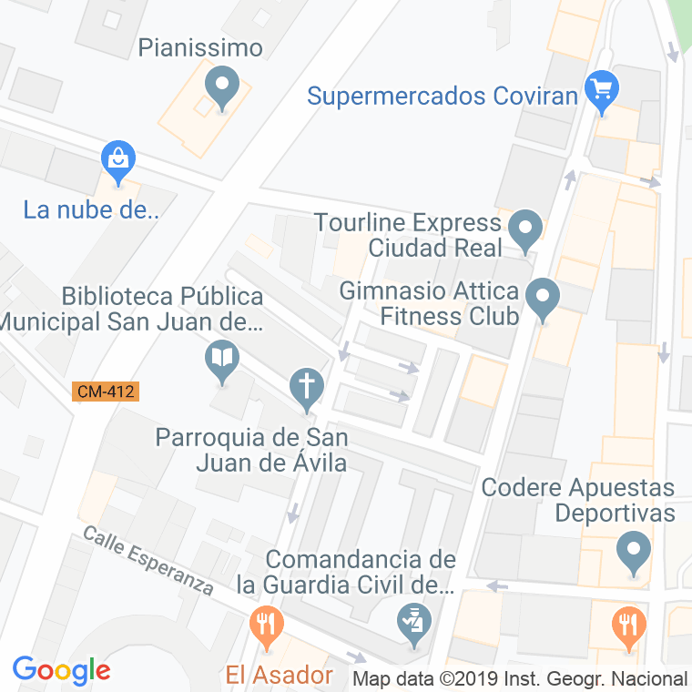 Código Postal calle Orense en Ciudad Real