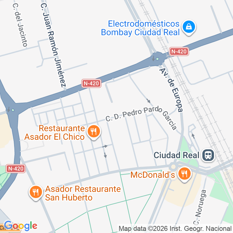 Código postal de Calle D. Pedro Pardo Garcia en Ciudad Real