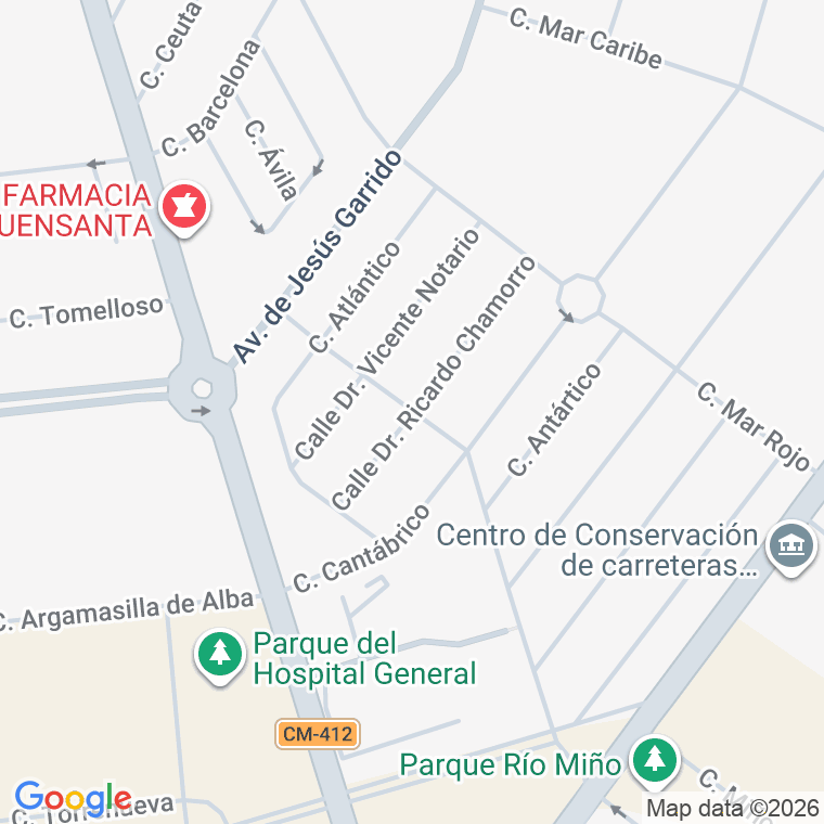 Código postal de Calle Doctor Ricardo Chamorro en Ciudad Real