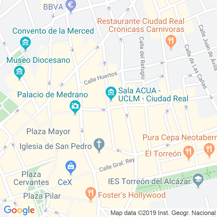 Código Postal calle Cardenal Monescillo   (Impares Del 1 Al 17)  (Pares Del 2 Al 16) en Ciudad Real