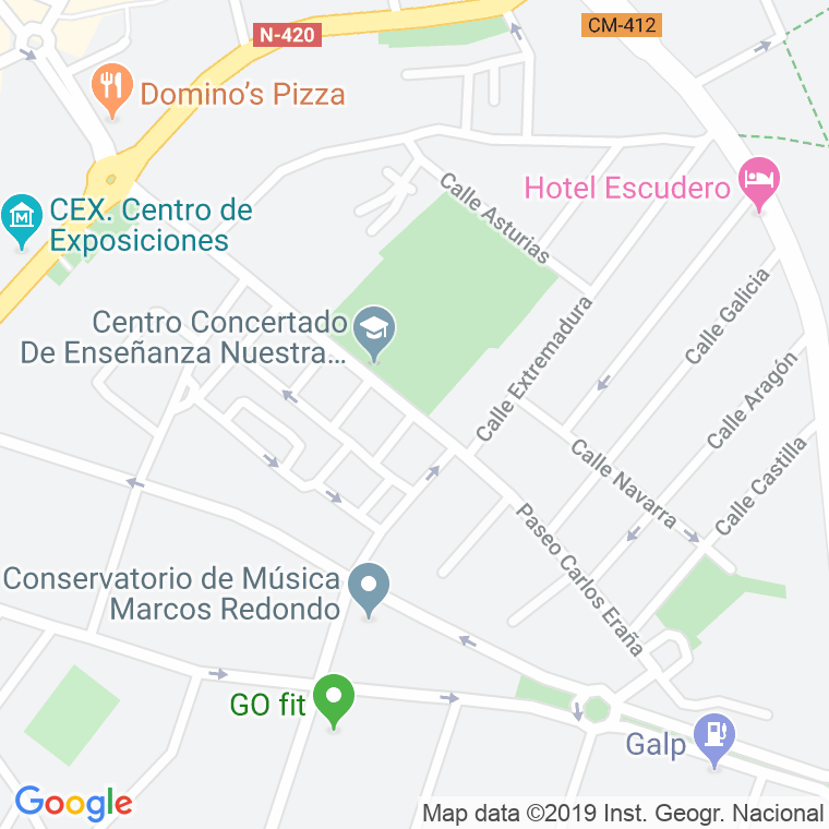 Código Postal calle Carlos Eraña, paseo en Ciudad Real