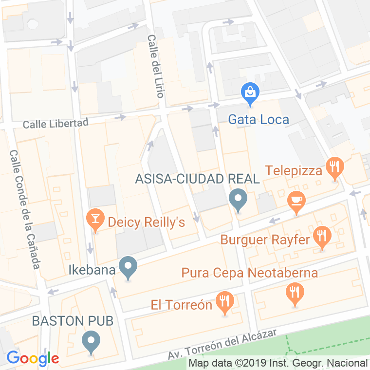 Código Postal calle Delicias en Ciudad Real
