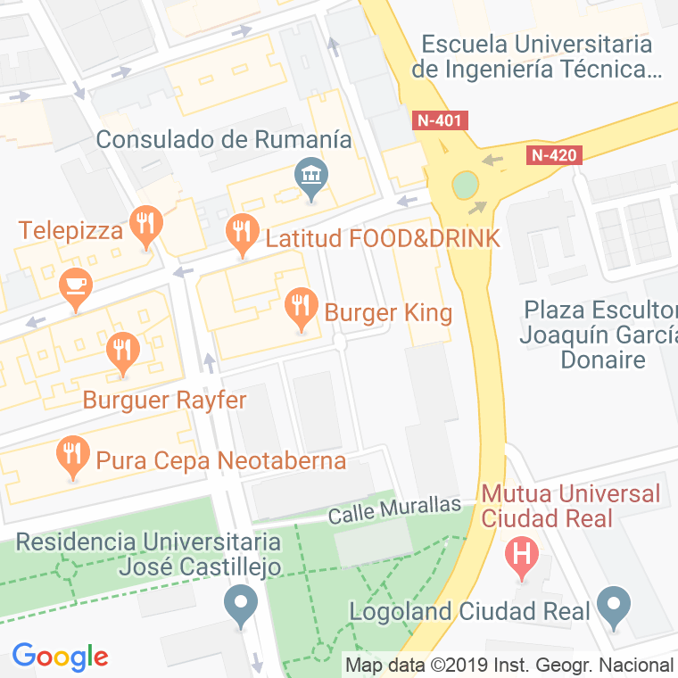 Código Postal calle Infante De La Cerda en Ciudad Real