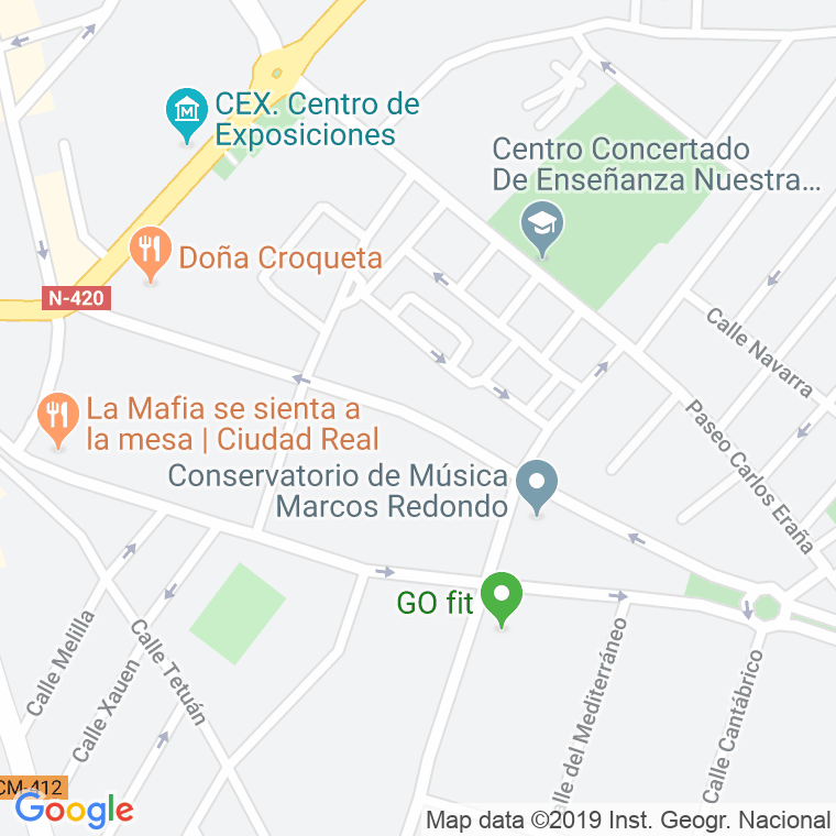 Código Postal calle Lagunas De Ruidera, avenida en Ciudad Real