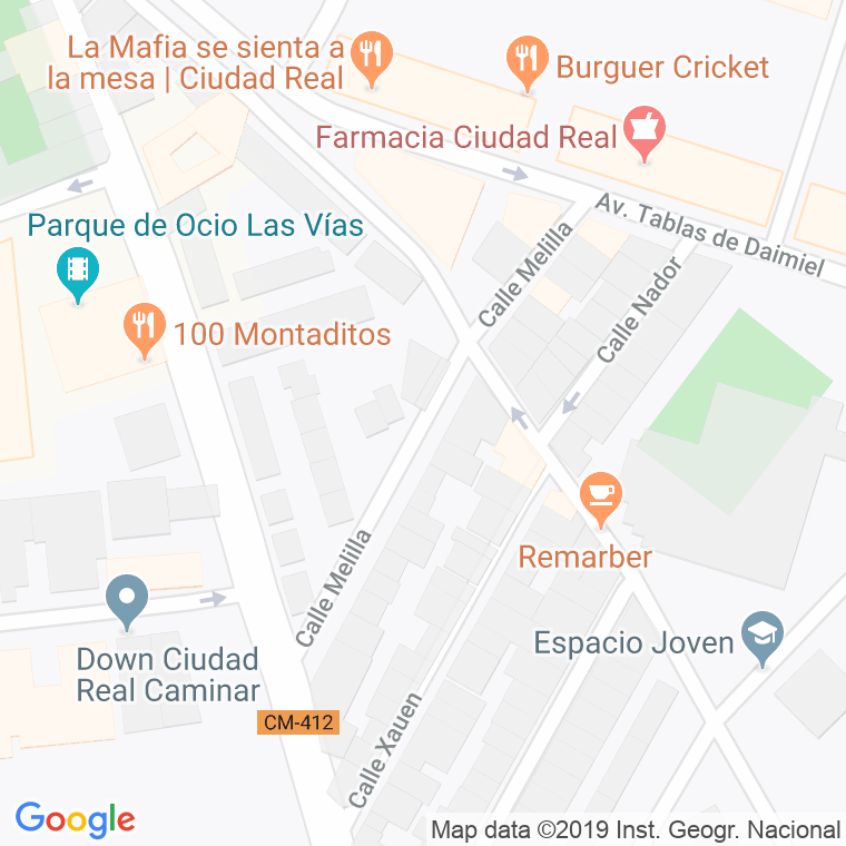 Código Postal calle Melilla en Ciudad Real