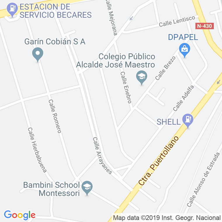 Código Postal calle Arandano en Ciudad Real