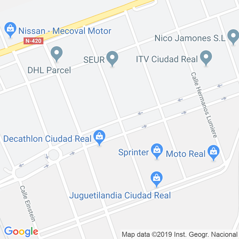 Código Postal calle Marconi en Ciudad Real