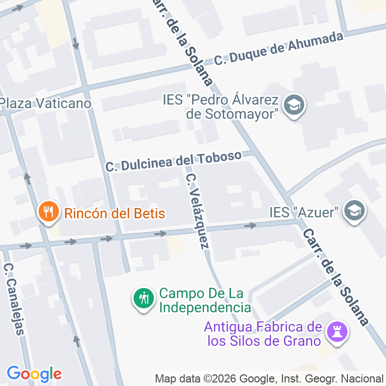 Código postal de Calle Velazquez en Manzanares