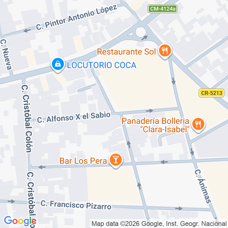 Código postal de Calle Alfonso X el Sabio en Bolaños de Calatrava