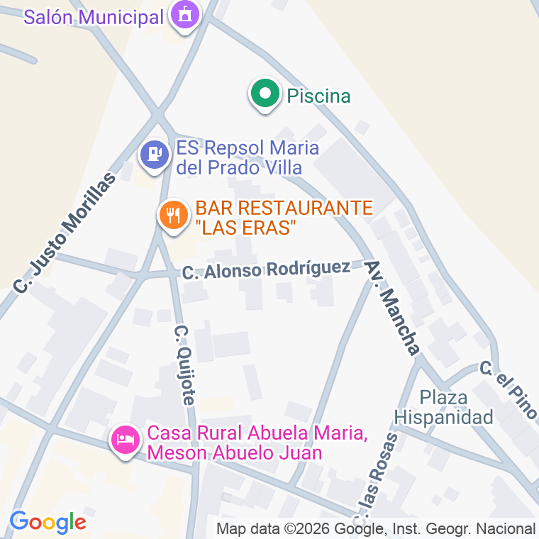 Código postal de Calle Alonso Rodriguez en Saceruela