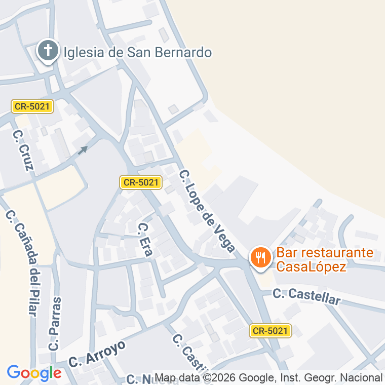 Código postal de Calle Lope de Vega en Hinojosas de Calatrava