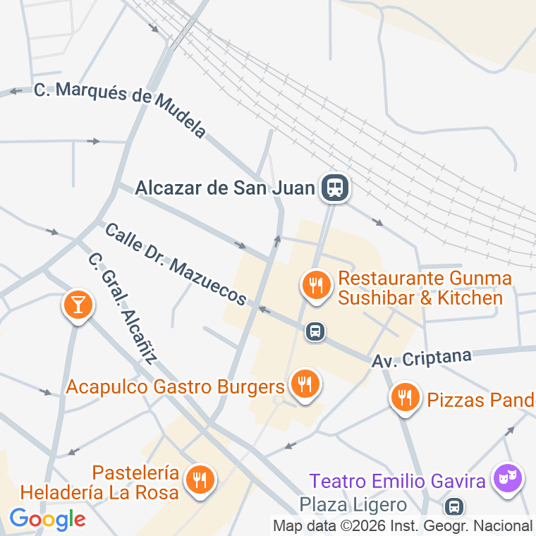 Código postal de Calle Ferrocarril en Alcazar de San Juan