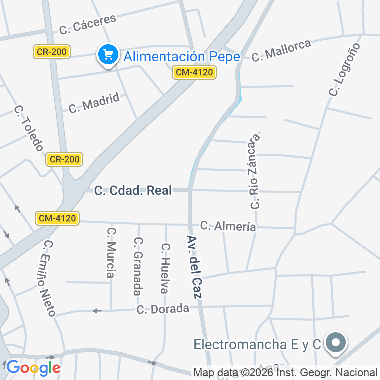 Código postal de Calle Ciudad Real en Villarrubia de los Ojos