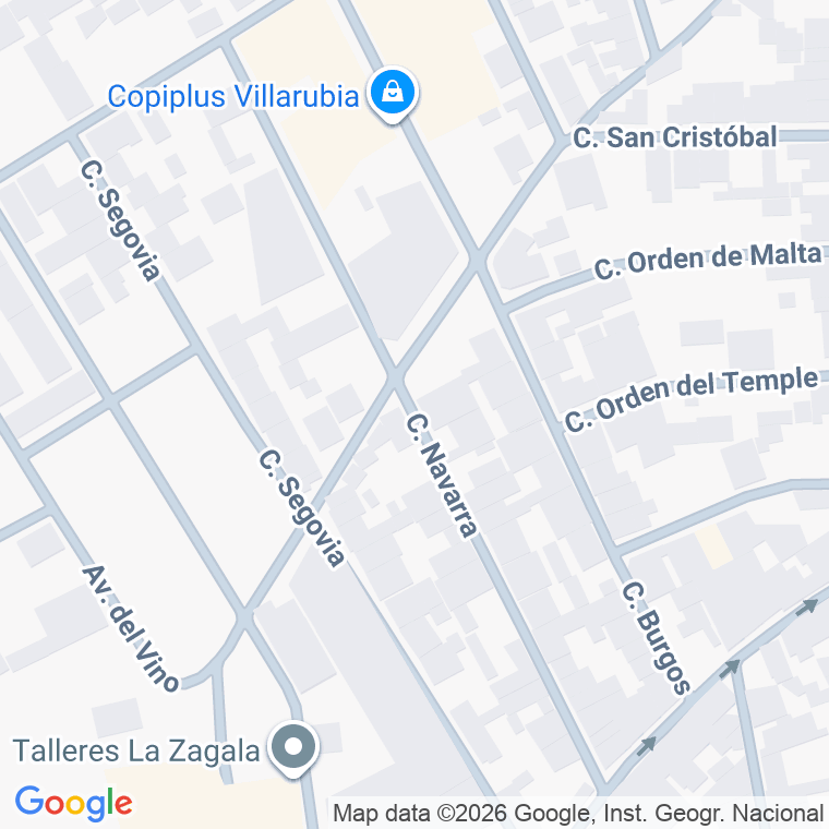 Código postal de Calle Navarra en Villarrubia de los Ojos