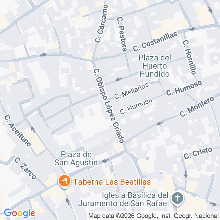 Código postal de Calle Obispo Lopez Criado en Cordoba