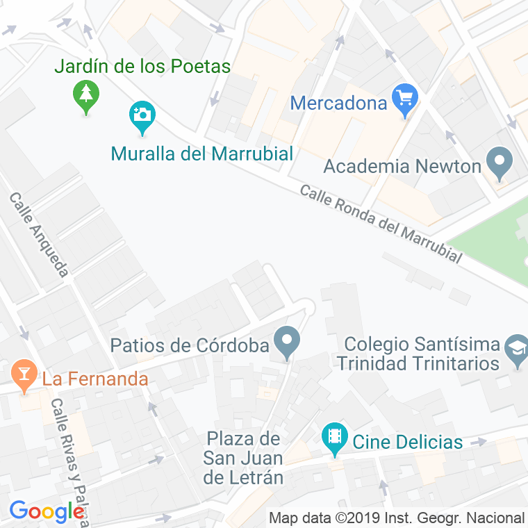 Código Postal calle Alfonso Prieto "El Chiqui" en Córdoba