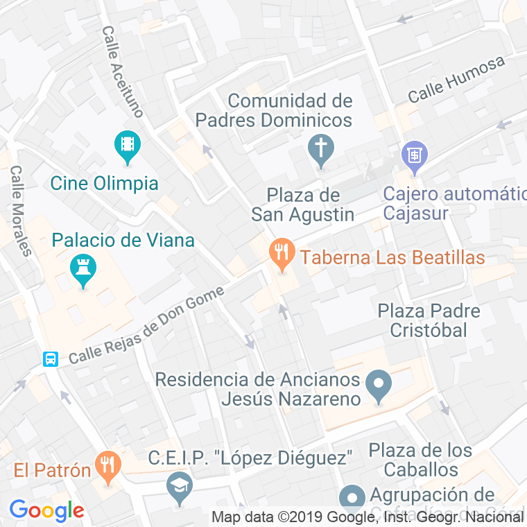 Código Postal calle Beatillas, plaza en Córdoba